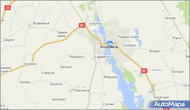 mapa Łagiewniki gmina Kruszwica, Łagiewniki gmina Kruszwica na mapie Targeo