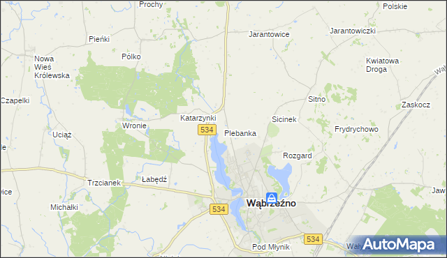 mapa Plebanka gmina Ryńsk, Plebanka gmina Ryńsk na mapie Targeo