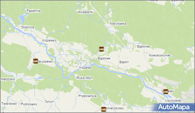 mapa Bąblinek, Bąblinek na mapie Targeo