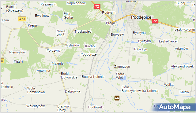 mapa Bałdrzychów, Bałdrzychów na mapie Targeo