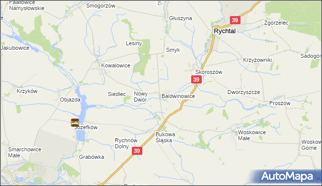 mapa Baldwinowice gmina Namysłów, Baldwinowice gmina Namysłów na mapie Targeo