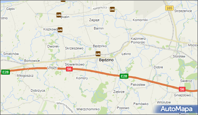 mapa Będzino, Będzino na mapie Targeo