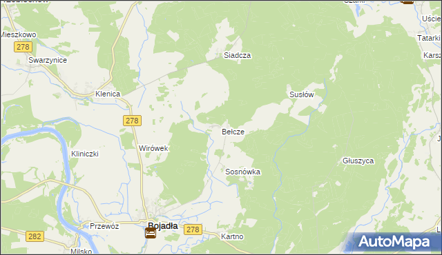 mapa Bełcze, Bełcze na mapie Targeo