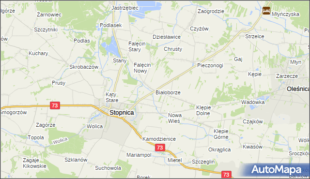 mapa Białoborze, Białoborze na mapie Targeo