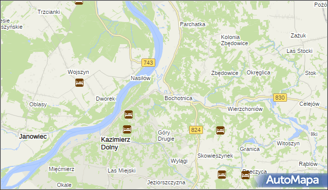 mapa Bochotnica, Bochotnica na mapie Targeo