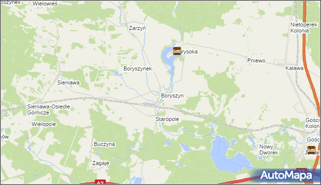 mapa Boryszyn, Boryszyn na mapie Targeo