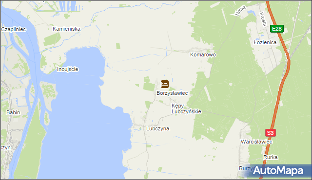 mapa Borzysławiec, Borzysławiec na mapie Targeo