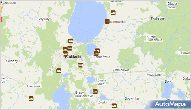 mapa Brożówka, Brożówka na mapie Targeo