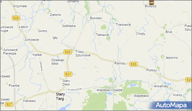 mapa Brzozówka gmina Stary Targ, Brzozówka gmina Stary Targ na mapie Targeo