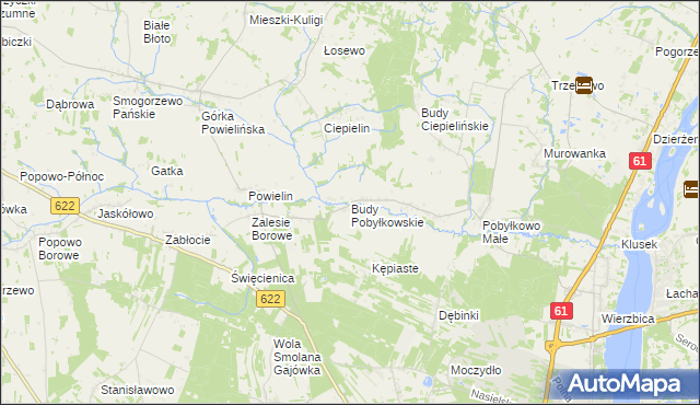 mapa Budy Pobyłkowskie, Budy Pobyłkowskie na mapie Targeo