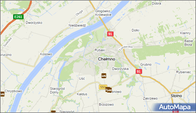 mapa Chełmno, Chełmno na mapie Targeo