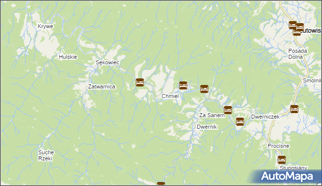 mapa Chmiel, Chmiel na mapie Targeo