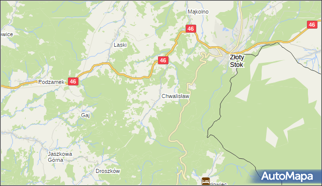 mapa Chwalisław, Chwalisław na mapie Targeo