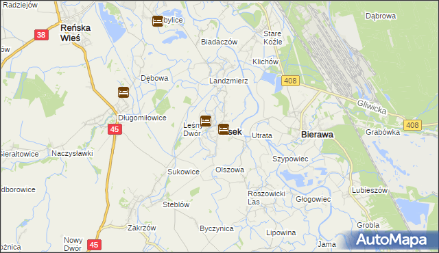 mapa Cisek, Cisek na mapie Targeo