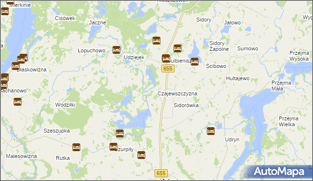 mapa Czajewszczyzna, Czajewszczyzna na mapie Targeo