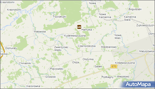 mapa Czarnorzeczka, Czarnorzeczka na mapie Targeo