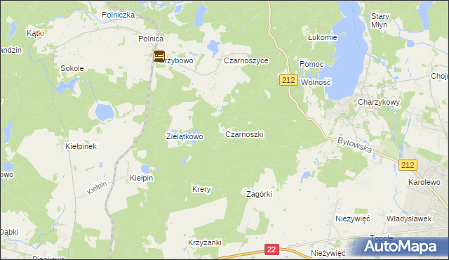 mapa Czarnoszki, Czarnoszki na mapie Targeo