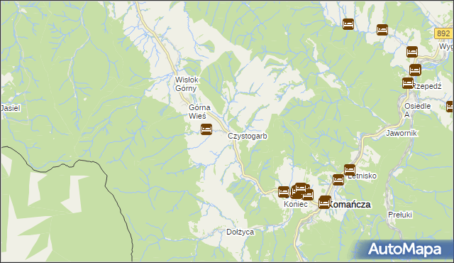 mapa Czystogarb, Czystogarb na mapie Targeo