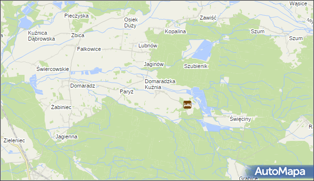 mapa Dąbrówka Dolna gmina Pokój, Dąbrówka Dolna gmina Pokój na mapie Targeo