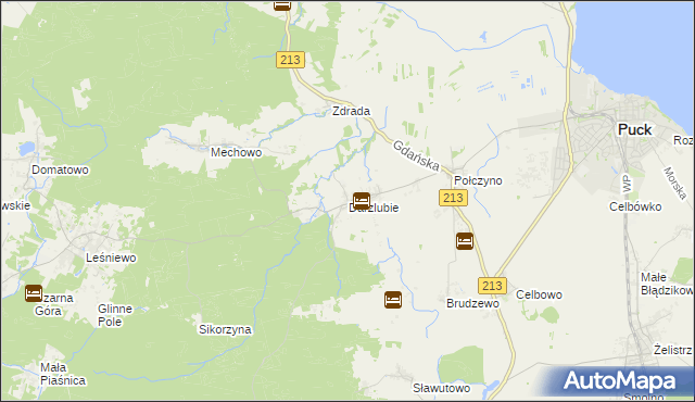 mapa Darzlubie, Darzlubie na mapie Targeo