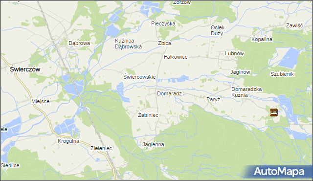 mapa Domaradz gmina Pokój, Domaradz gmina Pokój na mapie Targeo