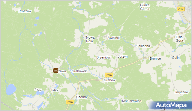 mapa Drzeniów gmina Tuplice, Drzeniów gmina Tuplice na mapie Targeo