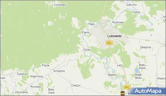 mapa Dziwy, Dziwy na mapie Targeo