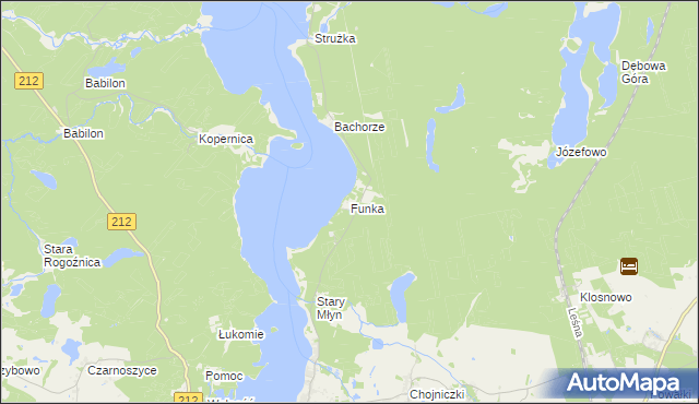 mapa Funka, Funka na mapie Targeo