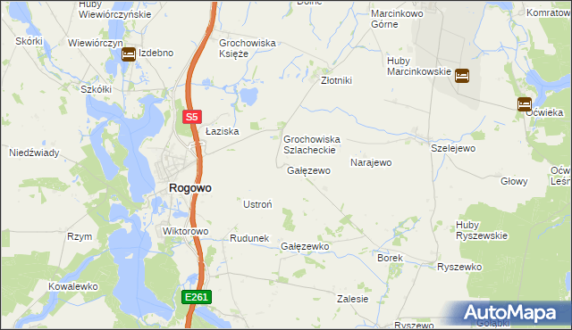 mapa Gałęzewo, Gałęzewo na mapie Targeo