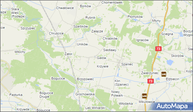 mapa Galów, Galów na mapie Targeo