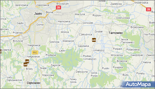 mapa Gąsówka, Gąsówka na mapie Targeo