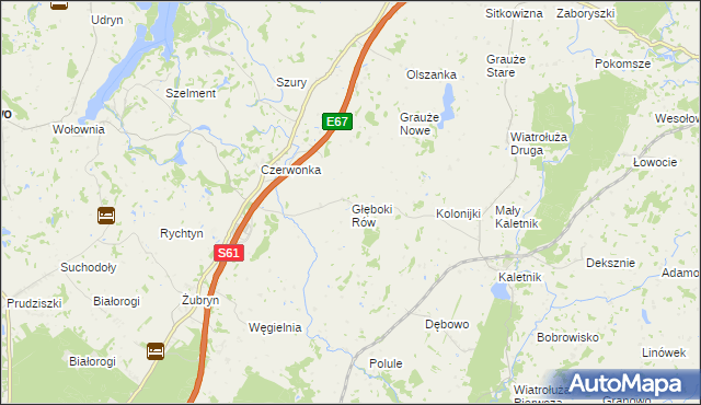 mapa Głęboki Rów, Głęboki Rów na mapie Targeo