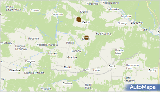 mapa Głuchów-Lasy, Głuchów-Lasy na mapie Targeo