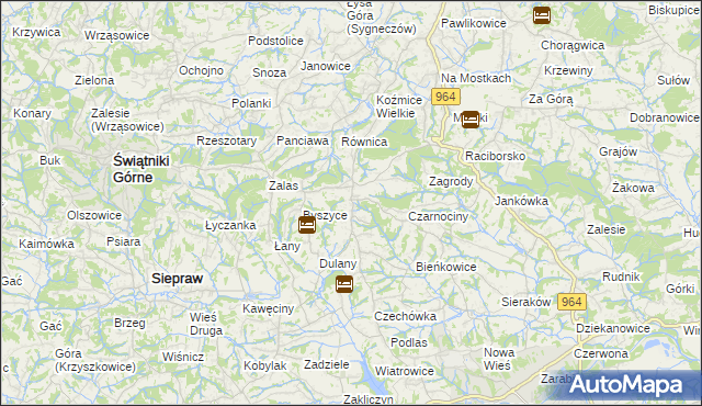 mapa Gorzków gmina Wieliczka, Gorzków gmina Wieliczka na mapie Targeo