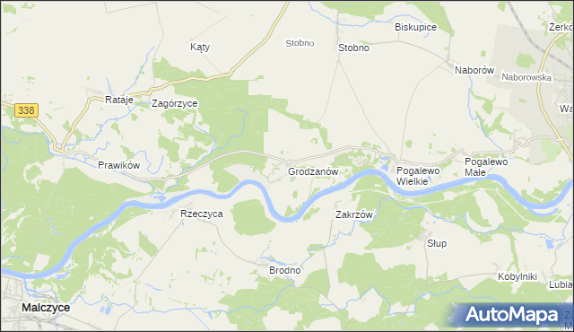 mapa Grodzanów, Grodzanów na mapie Targeo