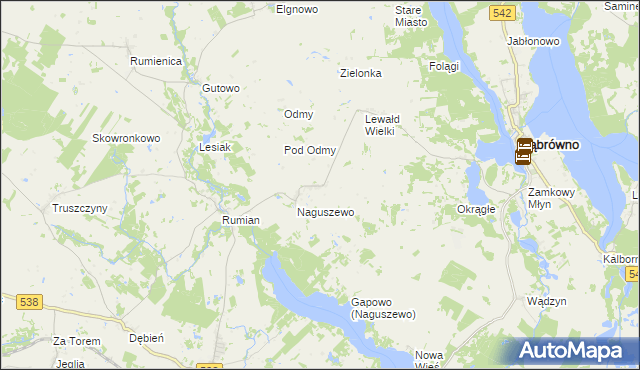 mapa Groszki gmina Rybno, Groszki gmina Rybno na mapie Targeo