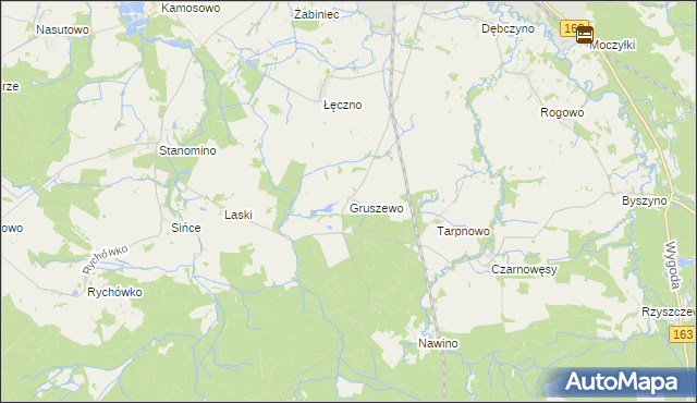 mapa Gruszewo, Gruszewo na mapie Targeo