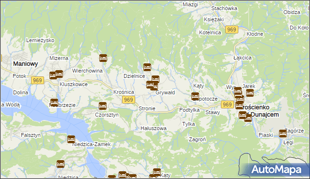 mapa Grywałd, Grywałd na mapie Targeo