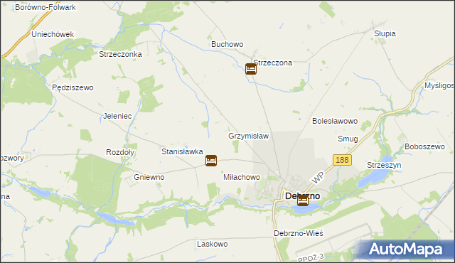 mapa Grzymisław, Grzymisław na mapie Targeo