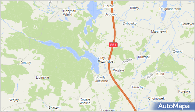 mapa Guty Rożyńskie, Guty Rożyńskie na mapie Targeo