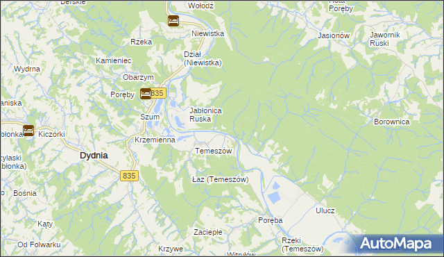 mapa Hroszówka, Hroszówka na mapie Targeo