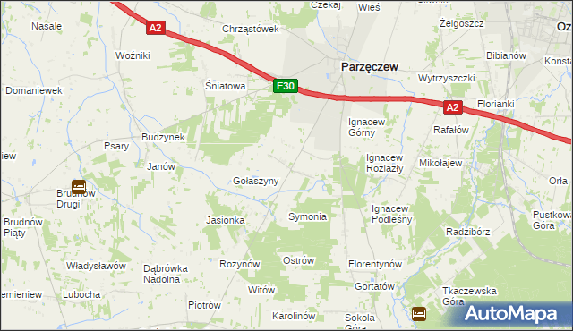 mapa Ignacew Folwarczny, Ignacew Folwarczny na mapie Targeo