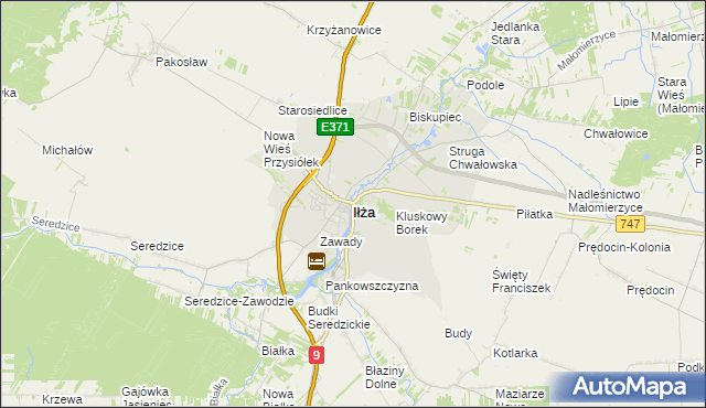 mapa Iłża, Iłża na mapie Targeo