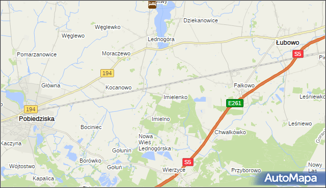 mapa Imielenko, Imielenko na mapie Targeo