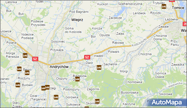 mapa Inwałd, Inwałd na mapie Targeo