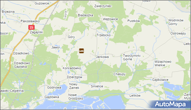 mapa Jankowa gmina Cieszków, Jankowa gmina Cieszków na mapie Targeo