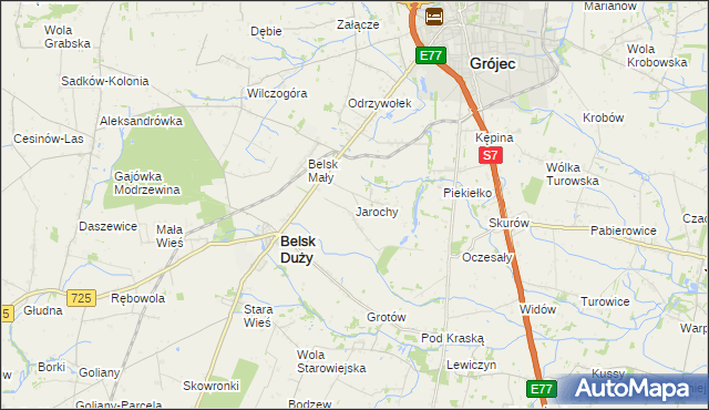 mapa Jarochy, Jarochy na mapie Targeo