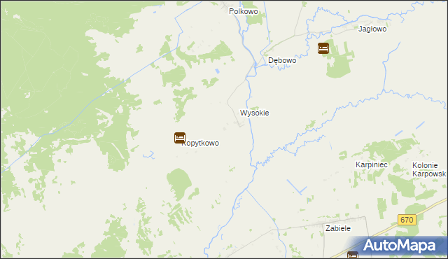 mapa Jasionowo Dębowskie, Jasionowo Dębowskie na mapie Targeo