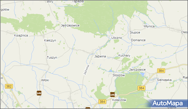 mapa Jaźwina, Jaźwina na mapie Targeo