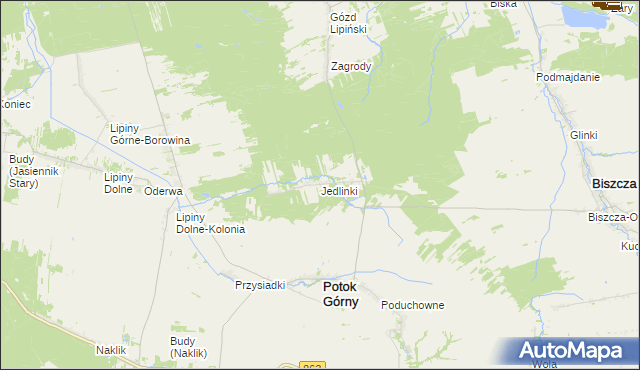 mapa Jedlinki, Jedlinki na mapie Targeo